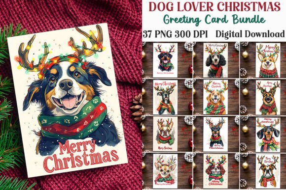 Dog Lover Christmas Greeting Card Bundle