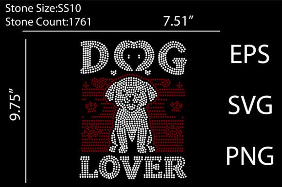 Dog Lover Rhinestone Templates Design