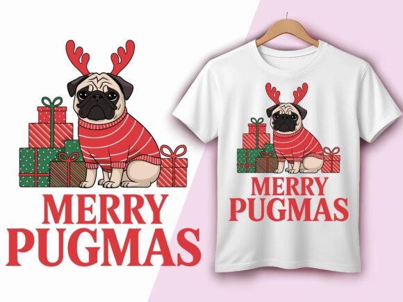 Merry Pugmas Pug Dog Sweater Reindeer Review