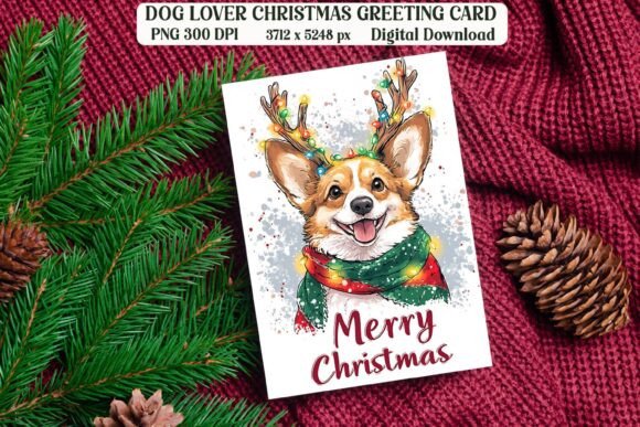 Pembroke Welsh Corgi Dog Xmas Card PNG Review