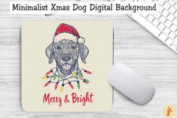 Simple Xmas Great Dane Dog Background