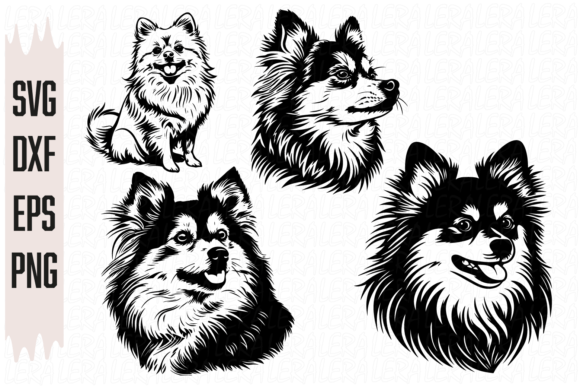 Spitz Dog, Dog Silhouette, Dog Head