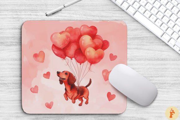 Sweet Valentine's Dog Background