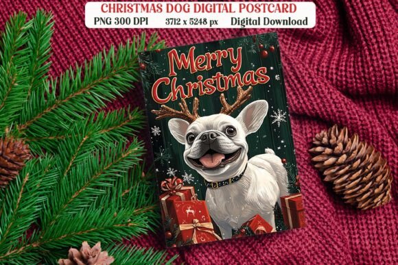 Xmas French Bulldog Dog Postcard Review
