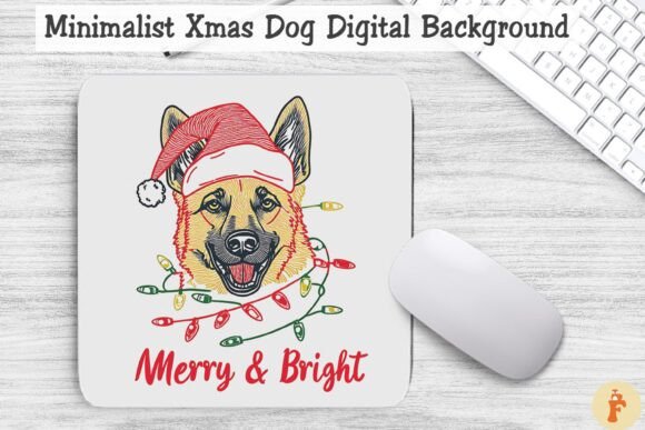 Xmas German Shepherd Dog Background
